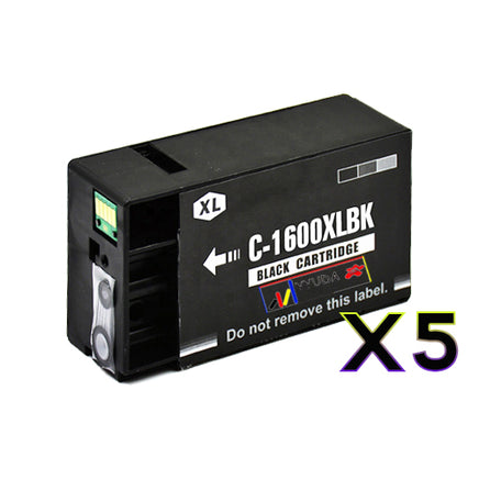 5 x Compatible Canon PGI-1600XL Black Ink Cartridge