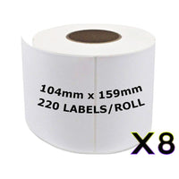 
              8 x Compatible Dymo SD0904980 White Label Roll 104mm x 159mm
            