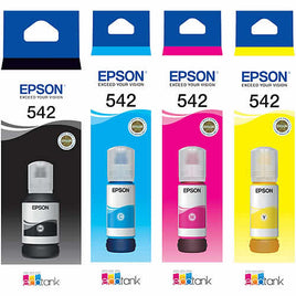 4 x Genuine Epson T542 DURABRite EcoTank Bottle C13T06A192 - C13T06A492 (1BK 1C 1M 1Y)
