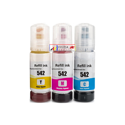 3 x Compatible Epson T542 CMY Colour Ink Bottle
