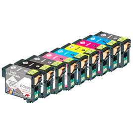 9 x Compatible Epson T7601 - T7609 Pigmented Ink Cartridge