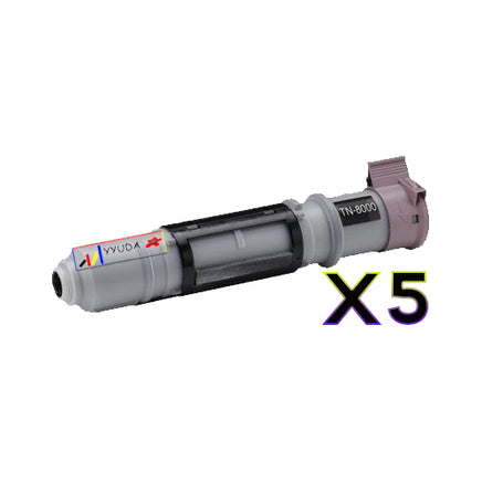 5 x Compatible Brother TN8000 Black Toner Cartridge TN-8000