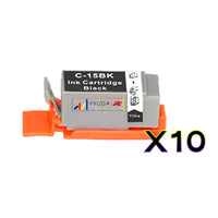 
              10 x Compatible Canon BCI15BK Black Ink Cartridge BCI-15BK
            