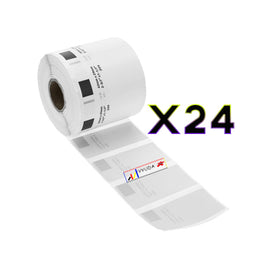 24 x Compatible Brother DK11209 "WITHOUT CARTRIDGE" White Label Roll 29mm x 62mm - 800 Labels per Roll