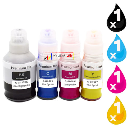 4 x Compatible Canon GI60 Ink Bottle