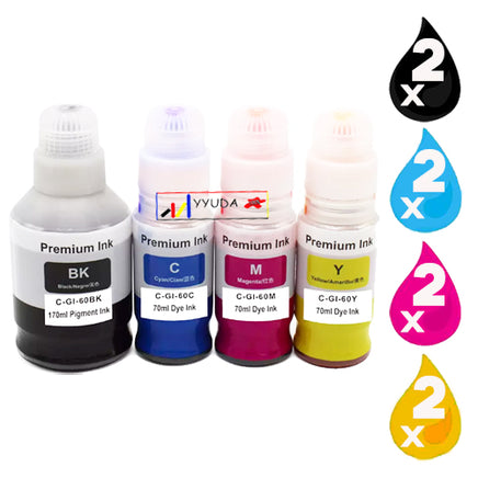 8 x Compatible Canon GI60 Ink Bottle