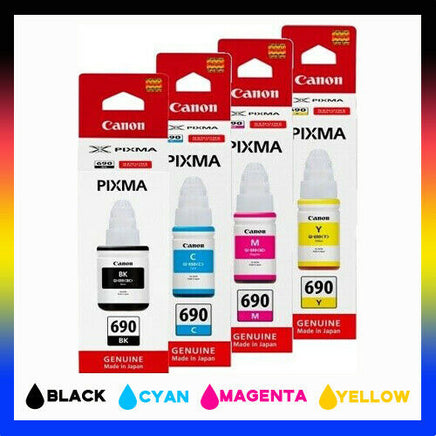 4 x Genuine Canon GI690 Ink Bottle