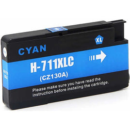 1 x Compatible HP 711XL Cyan Ink Cartridge CZ130A