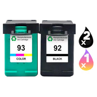 
              3 x Compatible HP 92 + HP 93 Inkjet Cartridge C9362WA + C9361WA
            