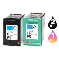 
              3 x Compatible HP 94 + HP 95 Inkjet Cartridge C8765WA + C8766WA
            