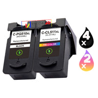 
              6 x Compatible Canon PG-510 CL-511 Ink Cartridge
            